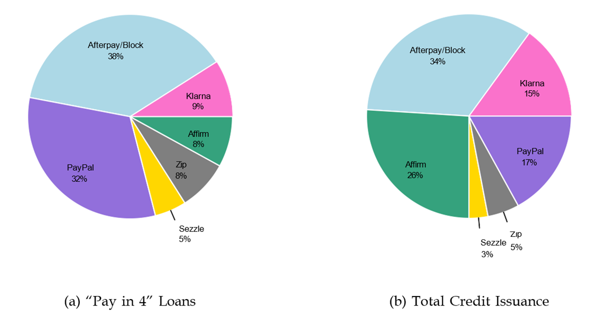 Figure 1. BNPL Company Estimated Market Shares. See accessible link for data.