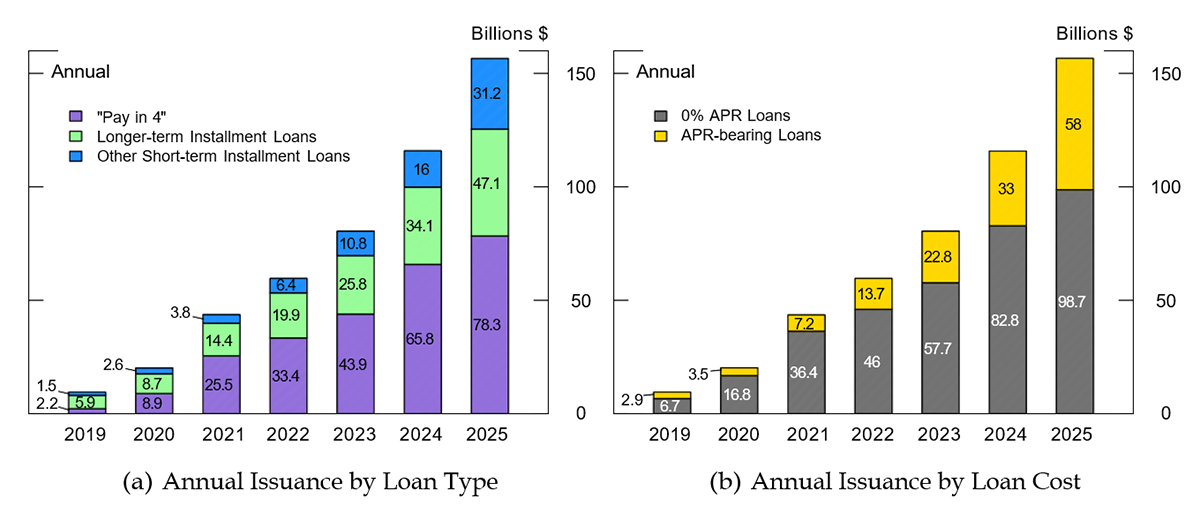 Figure 2. BNPL Company Annual Issuance by Loan Characteristics. See accessible link for data.