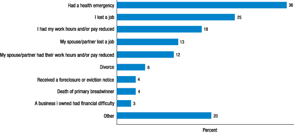 Figure 10. Which of the following economic hardships did you or your family living with you experience in the past year?