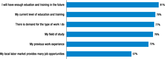 Please indicate whether any of the factors contributed to your feeling optimistic about your future job opportunities