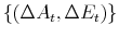  \left\{ \left( \Delta A_{t},\Delta E_{t}\right) \right\} 