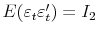  E(\varepsilon _{t}\varepsilon _{t}^{\prime })=I_{2}