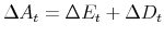  % \Delta A_{t}=\Delta E_{t}+\Delta D_{t}