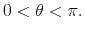  0<\theta <\pi .