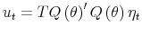  u_{t}=TQ\left( \theta \right) ^{\prime }Q\left( \theta \right) \eta _{t}