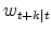 w_{t+k\vert t}