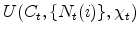 \displaystyle U(C_{t},\{N_{t}(i)\},\chi _{t})