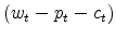 (w_{t}-p_{t}-c_{t})