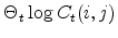 \Theta _{t}\log C_{t}(i,j)