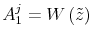  A_{1}^{j}=W\left( \tilde{z}\right) 