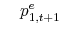\displaystyle \quad p^e_{1,t+1}