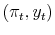 \displaystyle % f(\bar{p}_{t+1}^e) (\pi_t,y_t)