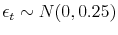  \epsilon_t\sim N(0,0.25)
