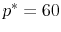  p^*=60