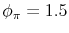  \phi _{\pi }=1.5