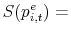 \displaystyle S(p_{i,t}^e)=