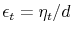  \epsilon_t=\eta_t/d