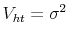  V_{ht}=\sigma^2