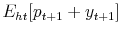  E_{ht}[p_{t+1}+y_{t+1}]