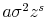  a\sigma^2 z^s
