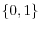 \{0,1\}