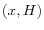  (x,H)