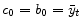 c_{0}=b_{0}=\bar {y}_{t }