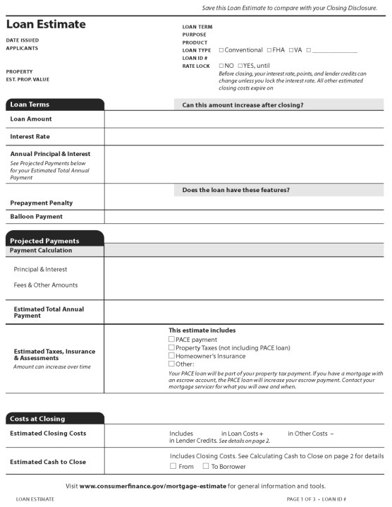 H-24(H)—Mortgage Loan Transaction Loan Estimate—Model Form for Pace Transactions