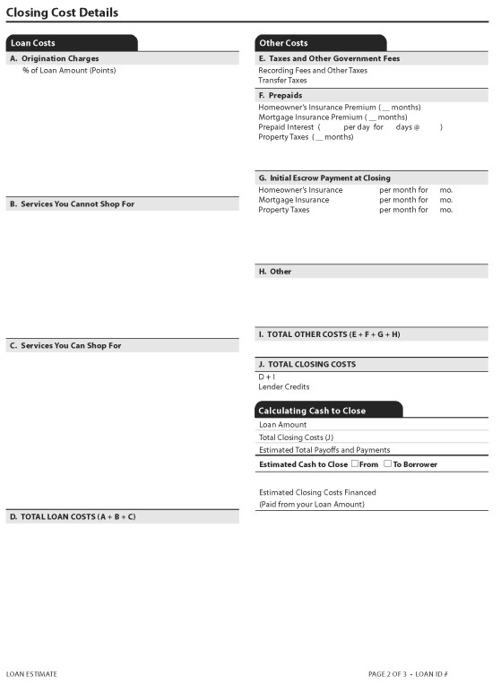 H-24(H)—Mortgage Loan Transaction Loan Estimate—Model Form for Pace Transactions (continued)