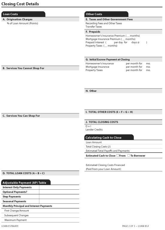 H-24(H)—Mortgage Loan Transaction Loan Estimate—Model Form for Pace Transactions (continued)