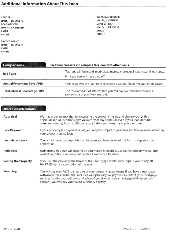 H-24(H)—Mortgage Loan Transaction Loan Estimate—Model Form for Pace Transactions (continued)