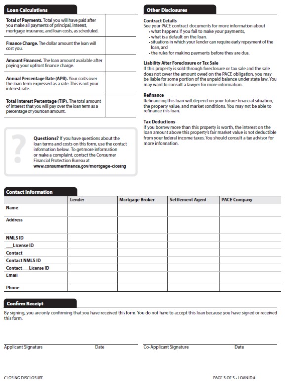 H-25(K)—Mortgage Loan Transaction Closing Disclosure—Model Form for Pace Transactions (continued)