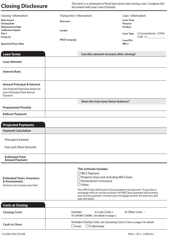 H-25(K)—Mortgage Loan Transaction Closing Disclosure—Model Form for Pace Transactions (continued)