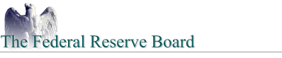 The Federal Reserve Board eagle logo links to home page