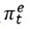 \pi_t^e