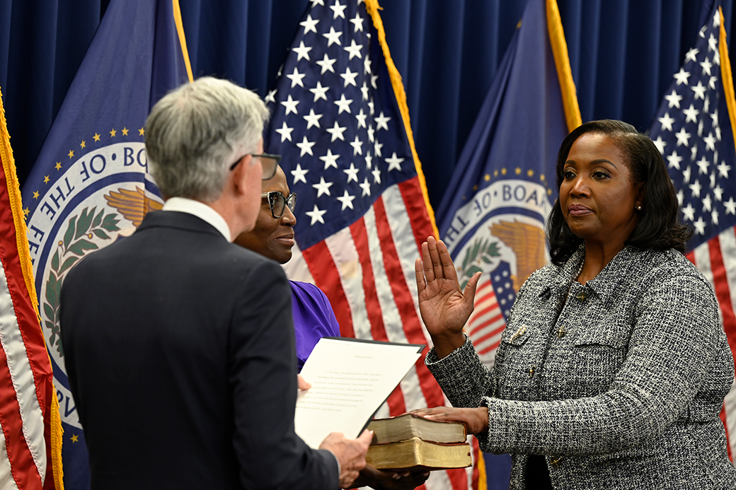 Chair Powell swears in Lisa D. Cook