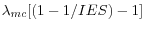 \lambda _{mc}\varpropto\lbrack(1-1/IES)-1]