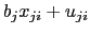 LaTex Encoded Math: \displaystyle b_{j}x_{ji}+u_{ji}