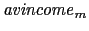  \mathit{avincome}_{m}