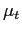 LaTex Encoded Math: \displaystyle \mu_{t}