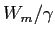  W_{m}/\gamma