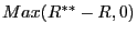 Max(R^{\ast \ast }-R,0)