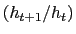 \left(h_{t+1}/h_t\right)