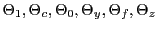  \Theta_1, \Theta_c, \Theta_0, \Theta_y, \Theta_f, \Theta_z