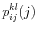 \displaystyle p_{ij}^{kl}(j)