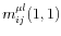  m_{ij}^{\mu l}(1,1)