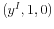  (y^{I},1,0)
