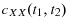  c_{XX}(t_{1},t_{2})