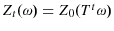  Z_{t}(\omega)=Z_{0}(T^{t}\omega)