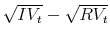  \sqrt{IV_t}-\sqrt{RV_t}